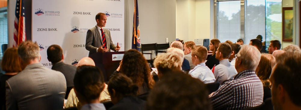Transcript: Sutherland’s Congressional Series event with Rep. Ben McAdams and visiting scholar William Smith